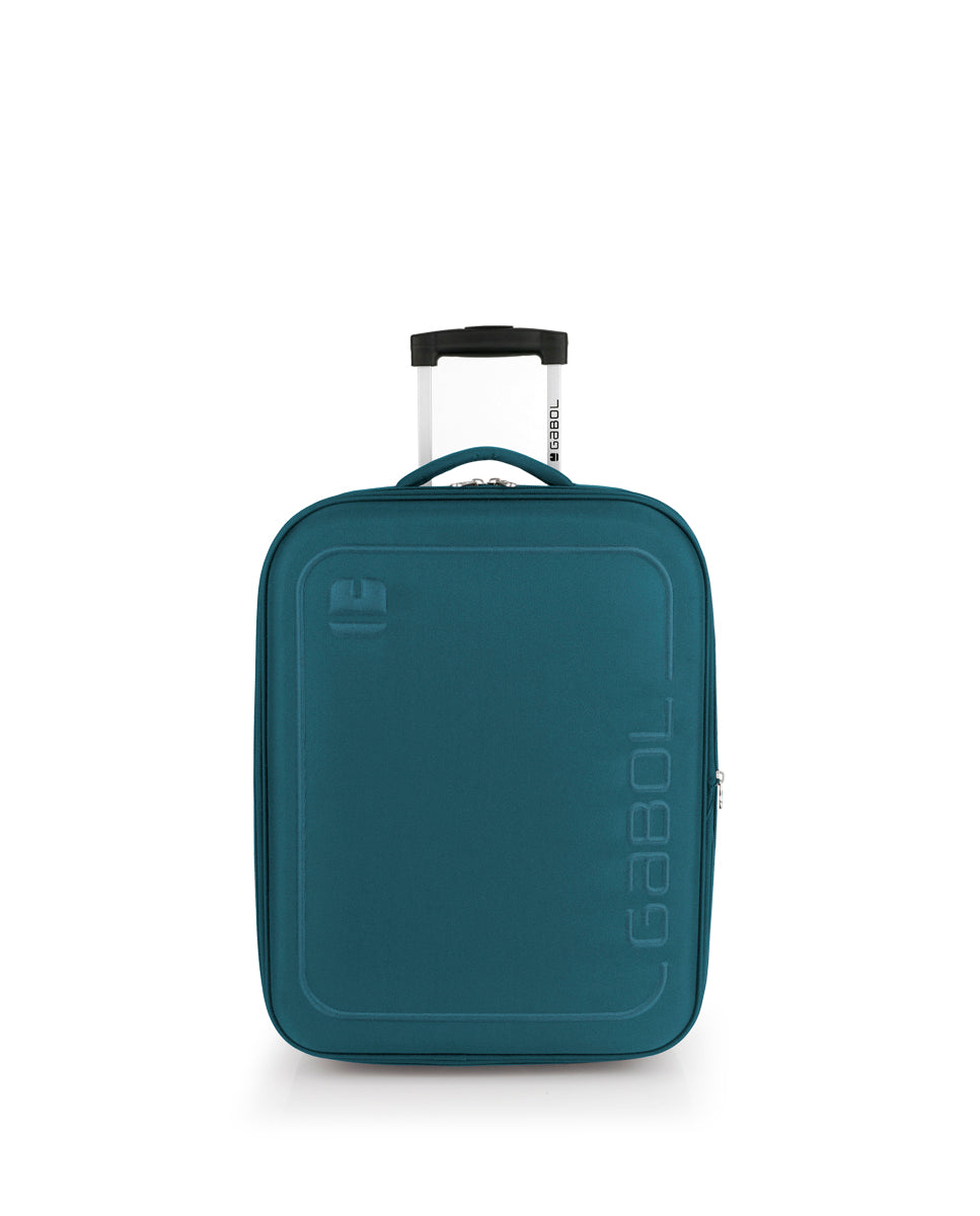 Maleta blanda expandible con 2 ruedas Gabol Orbit en color turquesa, tamaño grande