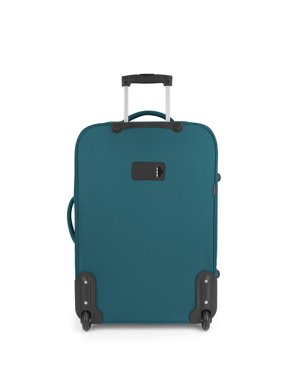 Maleta blanda expandible con 2 ruedas Gabol Orbit en color azul, tamaño grande