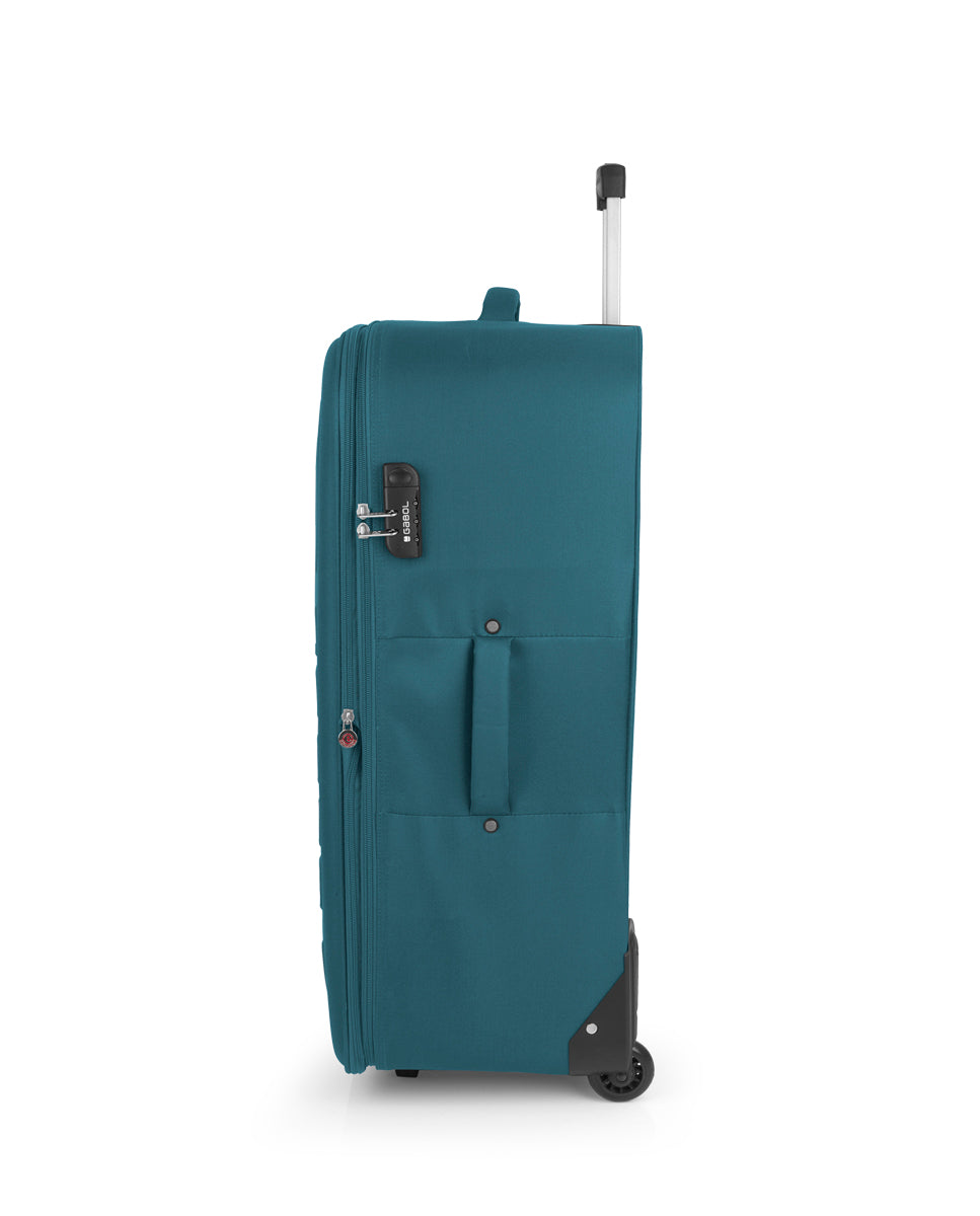 Maleta blanda expandible con 2 ruedas Gabol Orbit en color negro, tamaño cabina