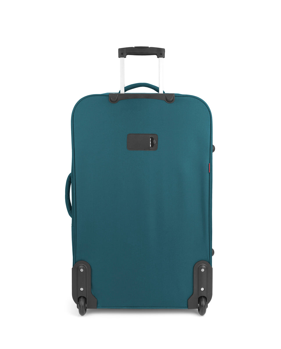 Maleta blanda expandible con 2 ruedas Gabol Orbit en color negro, tamaño mediana