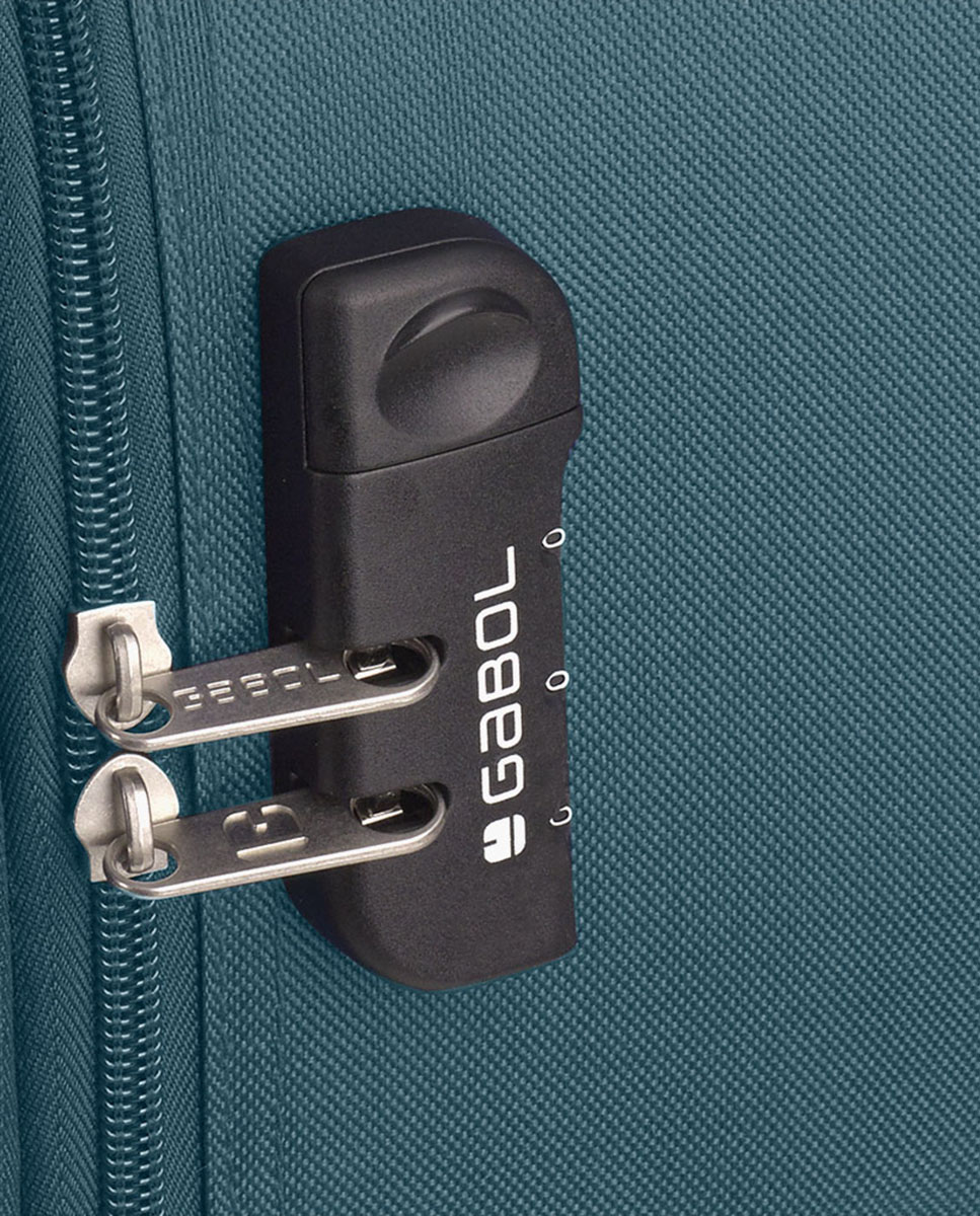 Maleta blanda expandible con 2 ruedas Gabol Orbit en color azul, tamaño cabina