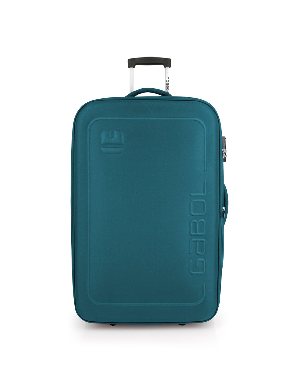 Maleta blanda expandible con 2 ruedas Gabol Orbit en color turquesa, tamaño cabina