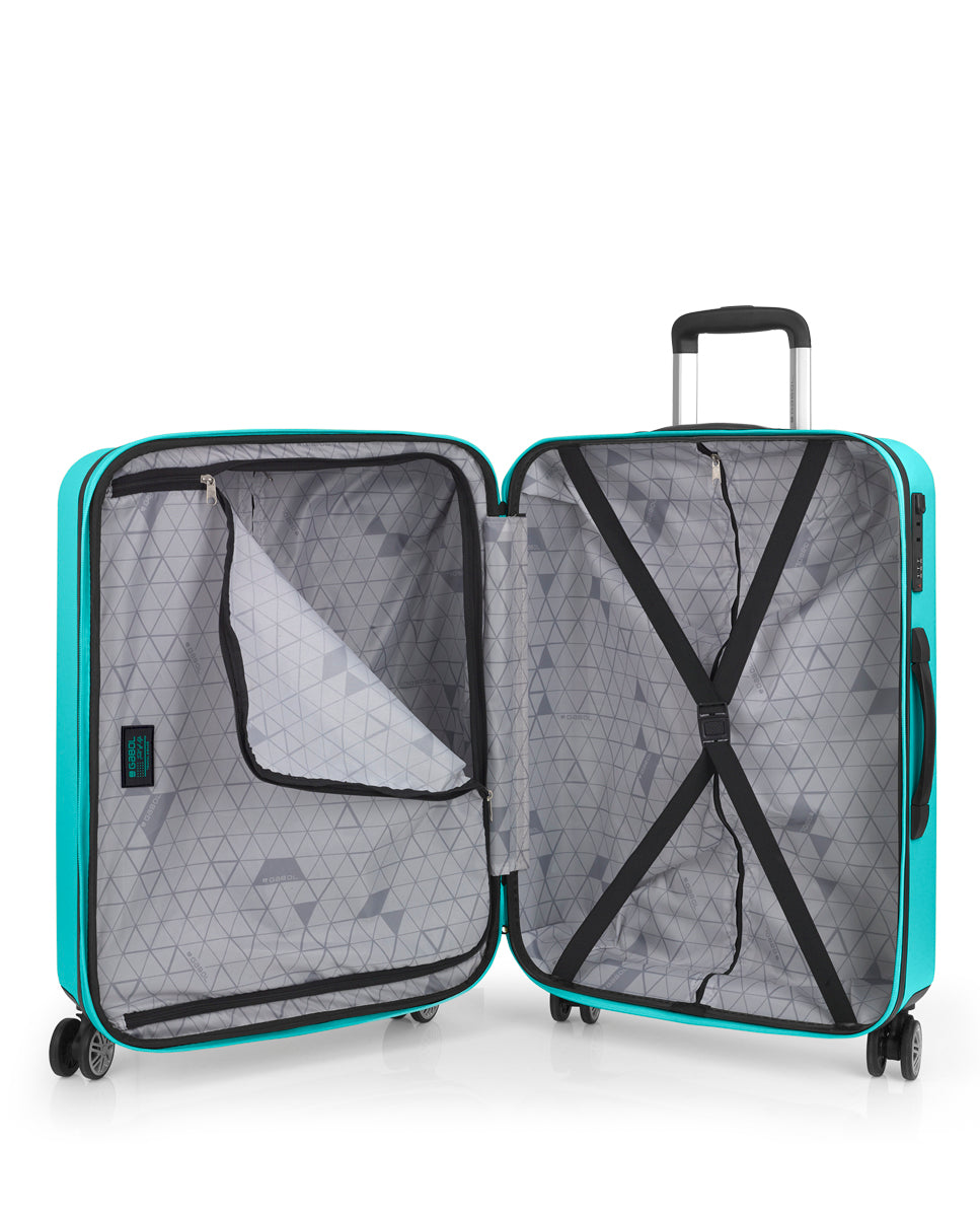 Maleta rígida con 4 ruedas dobles Gabol Future Plus en color azul marino / royal, tamaño grande