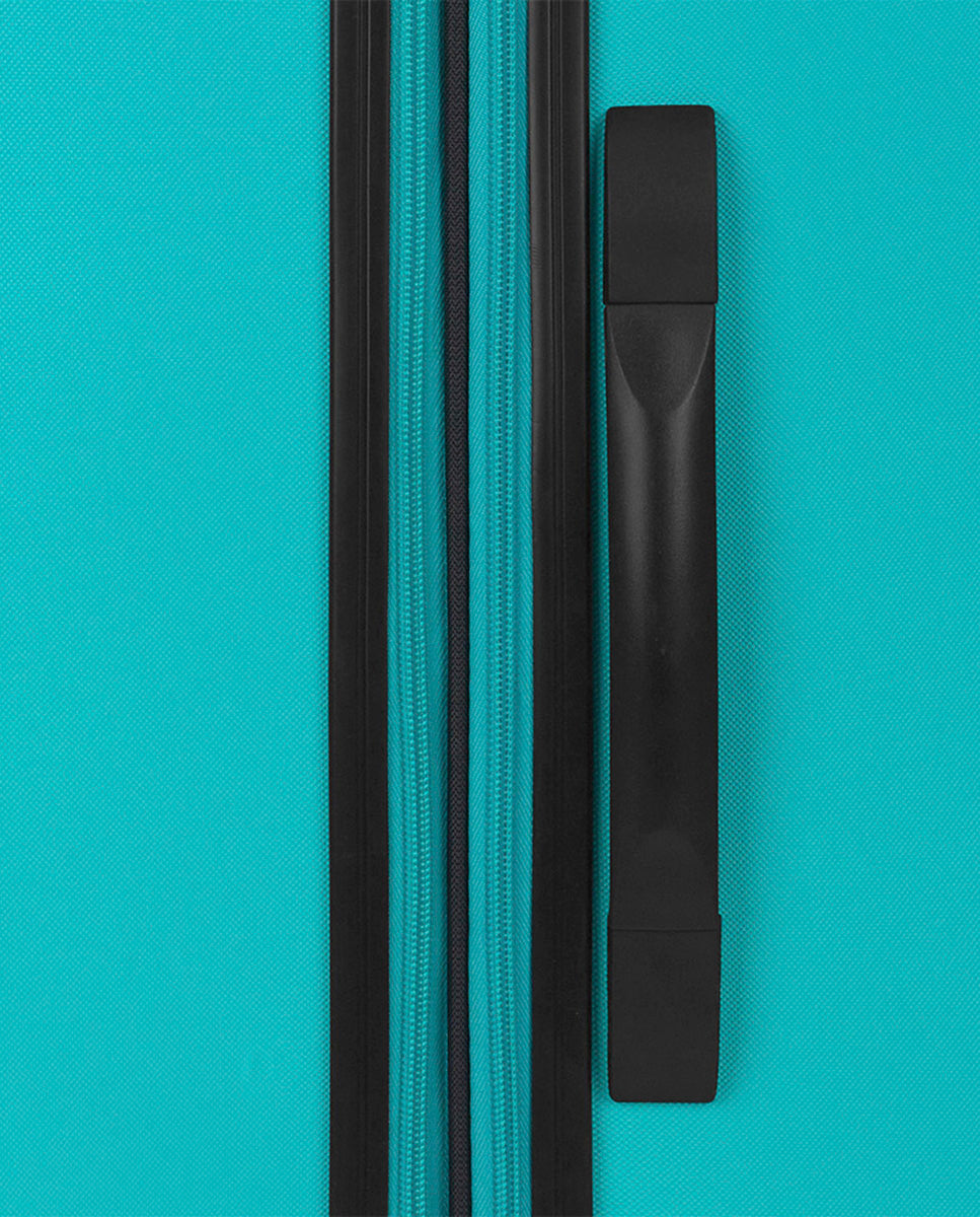 Maleta rígida con 4 ruedas dobles Gabol Future Plus en color azul marino, tamaño cabina