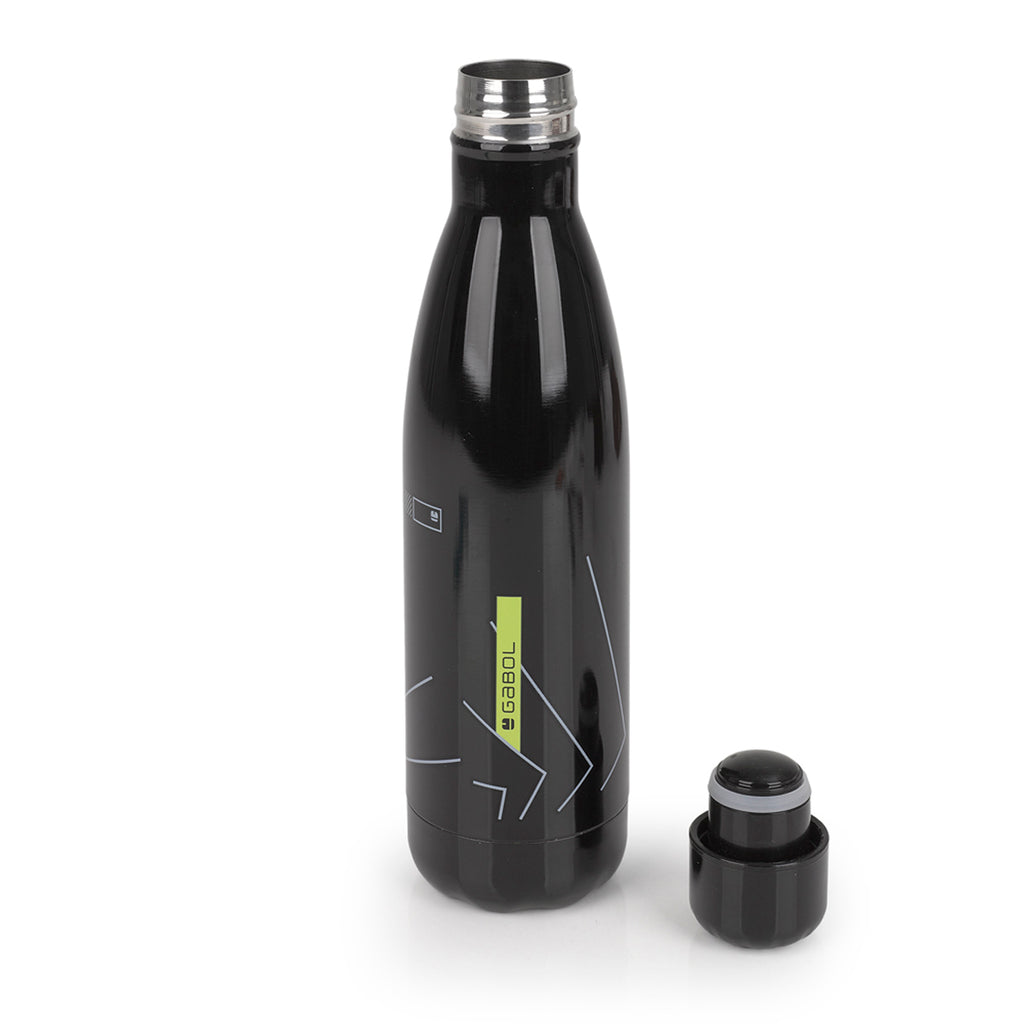 Botella térmica acero inoxidable Gabol Panther en color negro, imagen 2