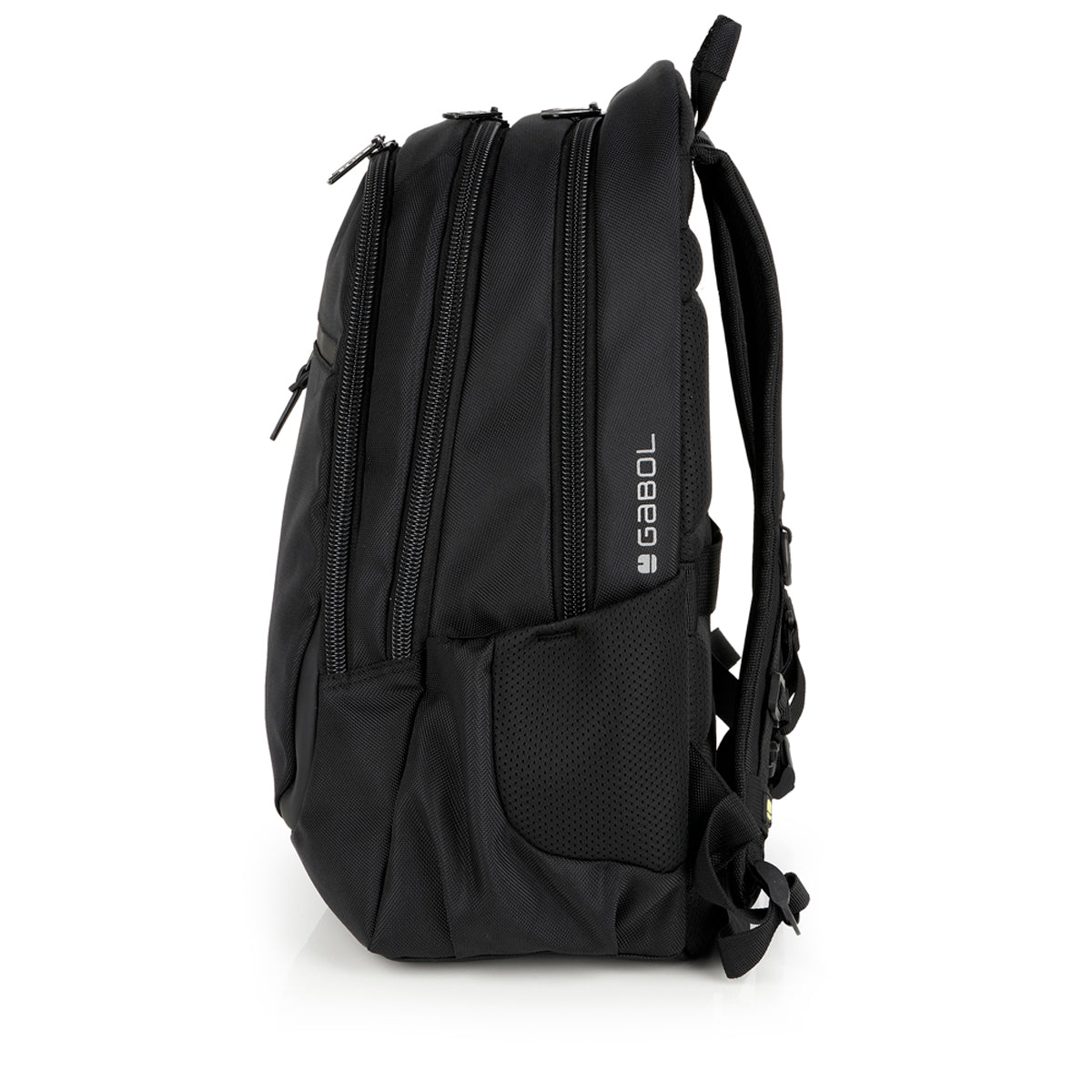 Mochila material reciclado 3 compartimentos Gabol Panther en color negro, imagen 2