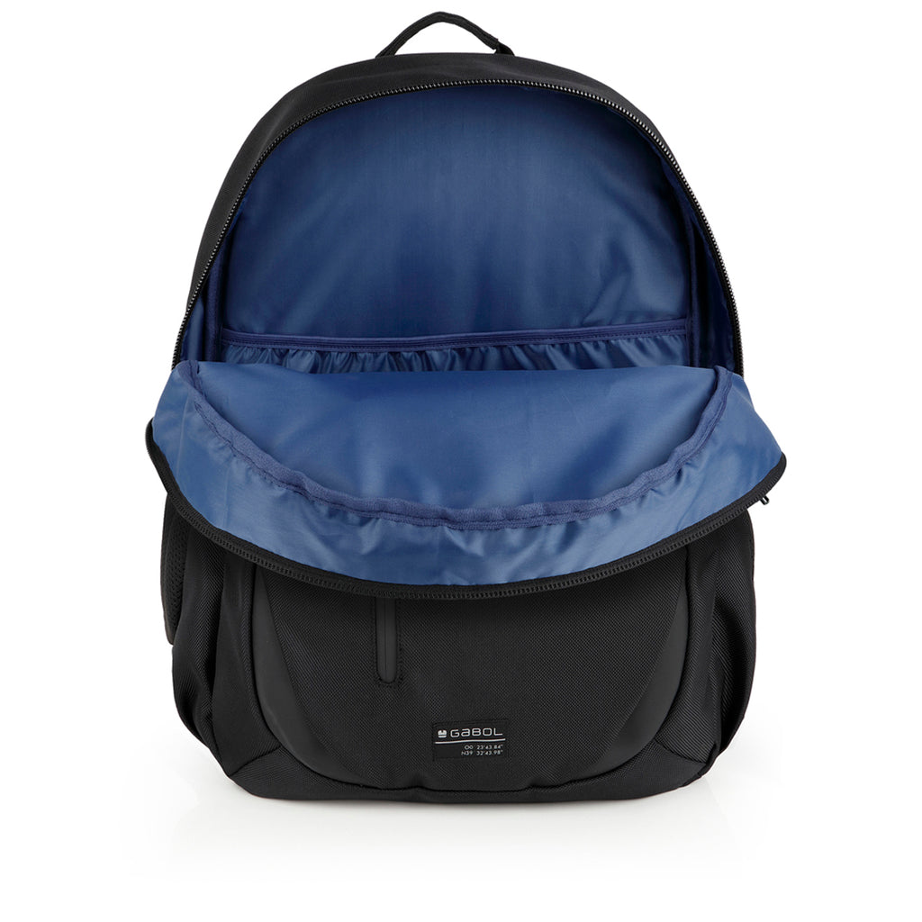 Mochila material reciclado 2 compartimentos Gabol Panther en color negro, imagen 4