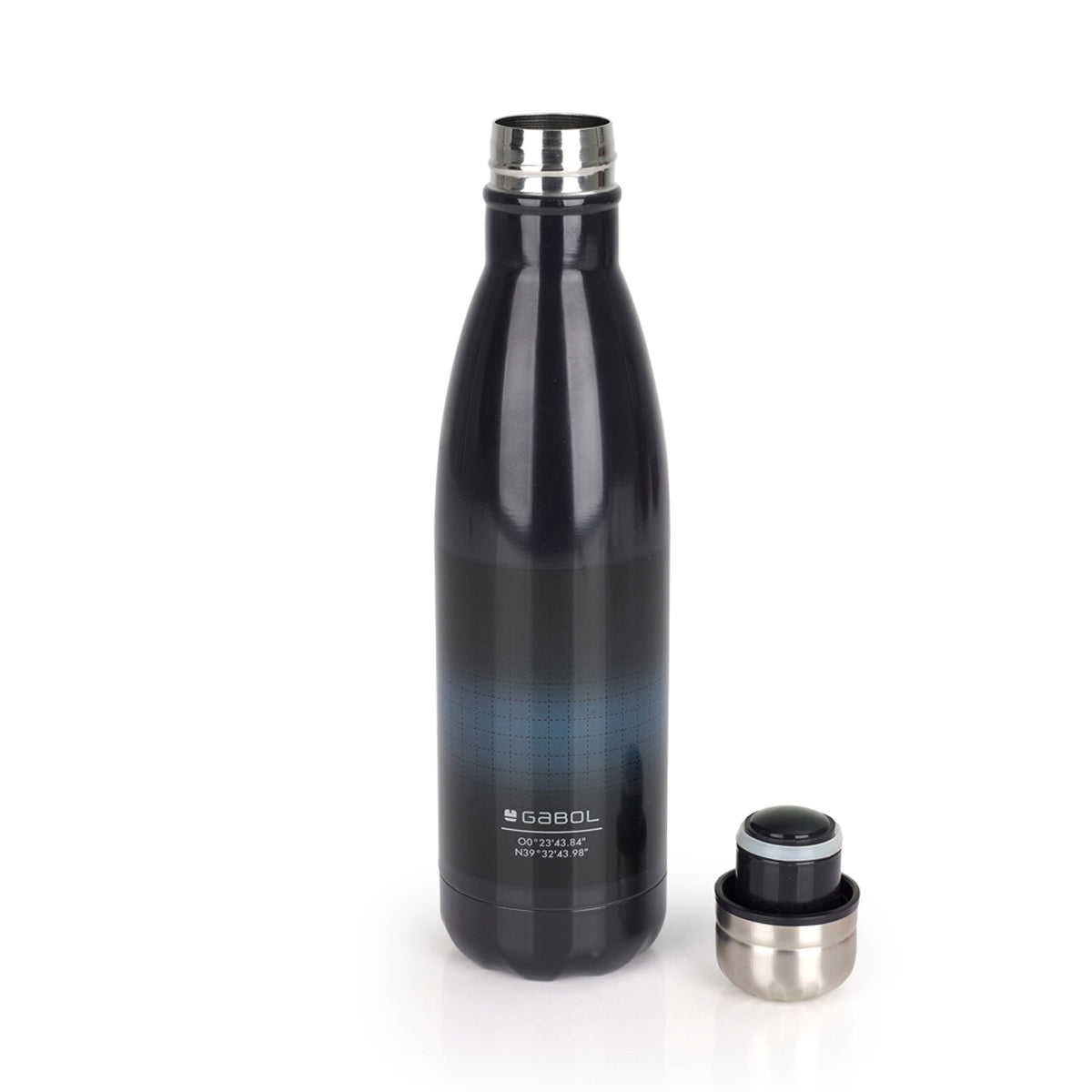 Botella térmica acero inoxidable Gabol Lion en color azul marino, imagen 2