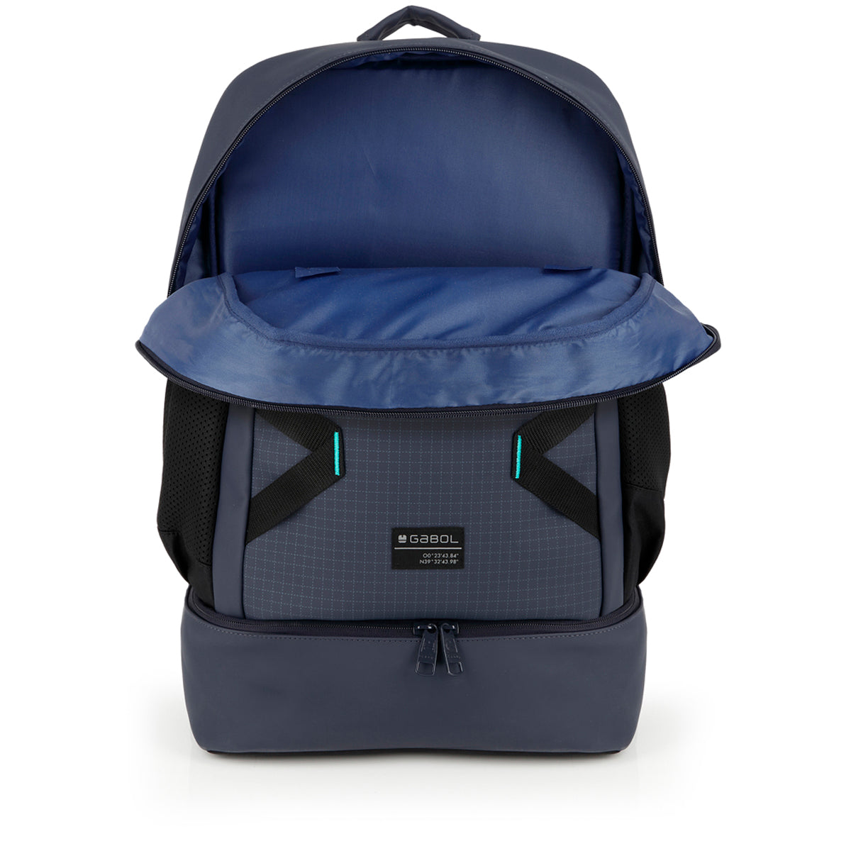 Mochila urban dos compartimentos Gabol Lion en color azul marino, imagen 4