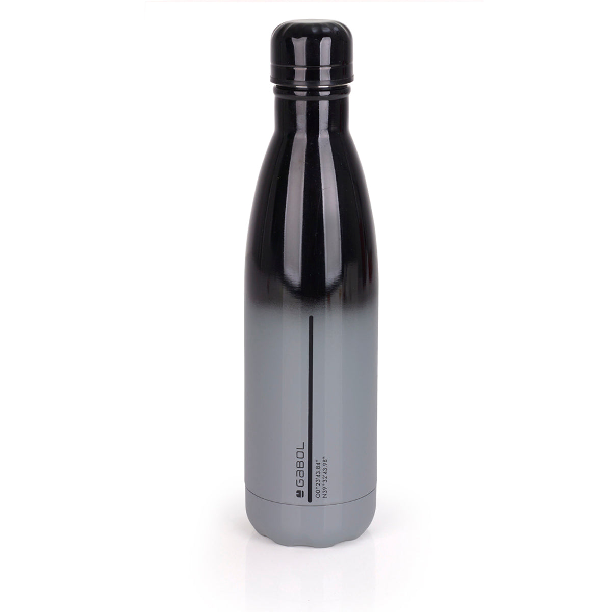 Botella térmica de acero inoxidable Gabol Coyote en color negro