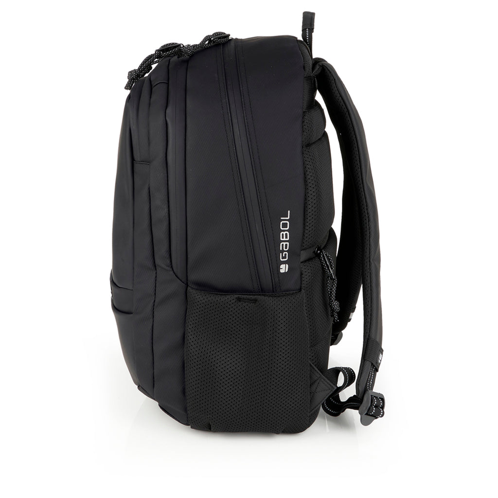 Mochila de tres compartimentos Gabol Coyote en color negro, imagen 2