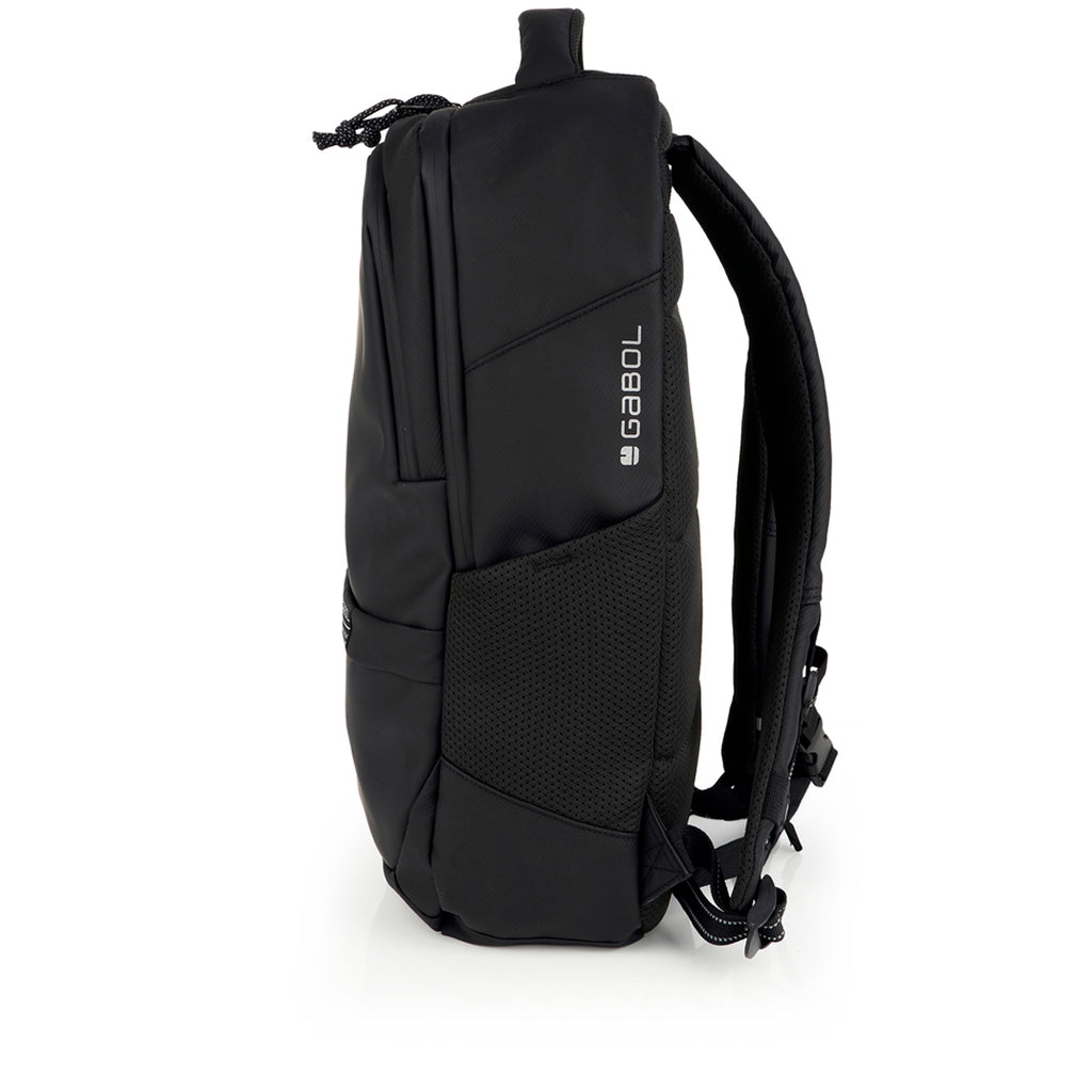 Mochila dos compartimentos espalda ergonómica Gabol Coyote en color negro, imagen 2