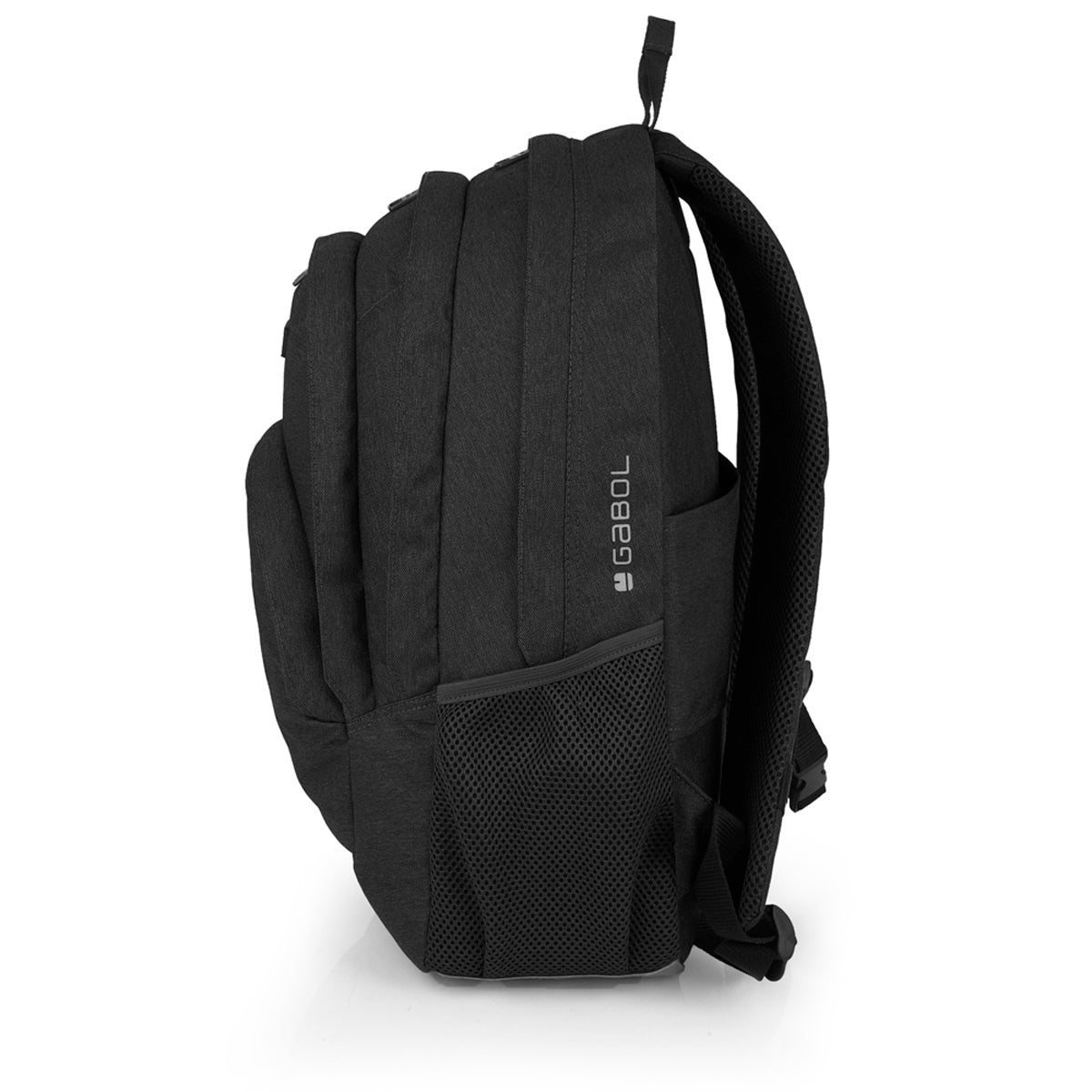 Mochila de tres compartimentos Gabol Wolf en color negro, imagen 2