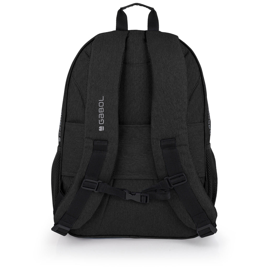 Mochila de tres compartimentos Gabol Wolf en color negro, imagen 3