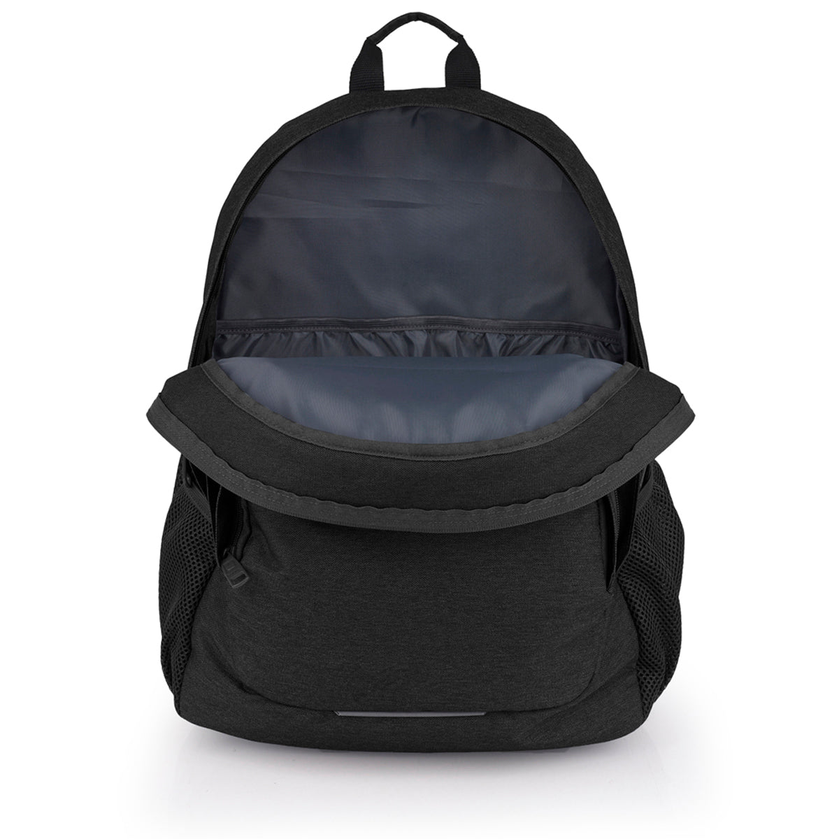 Mochila de tres compartimentos Gabol Wolf en color negro, imagen 4