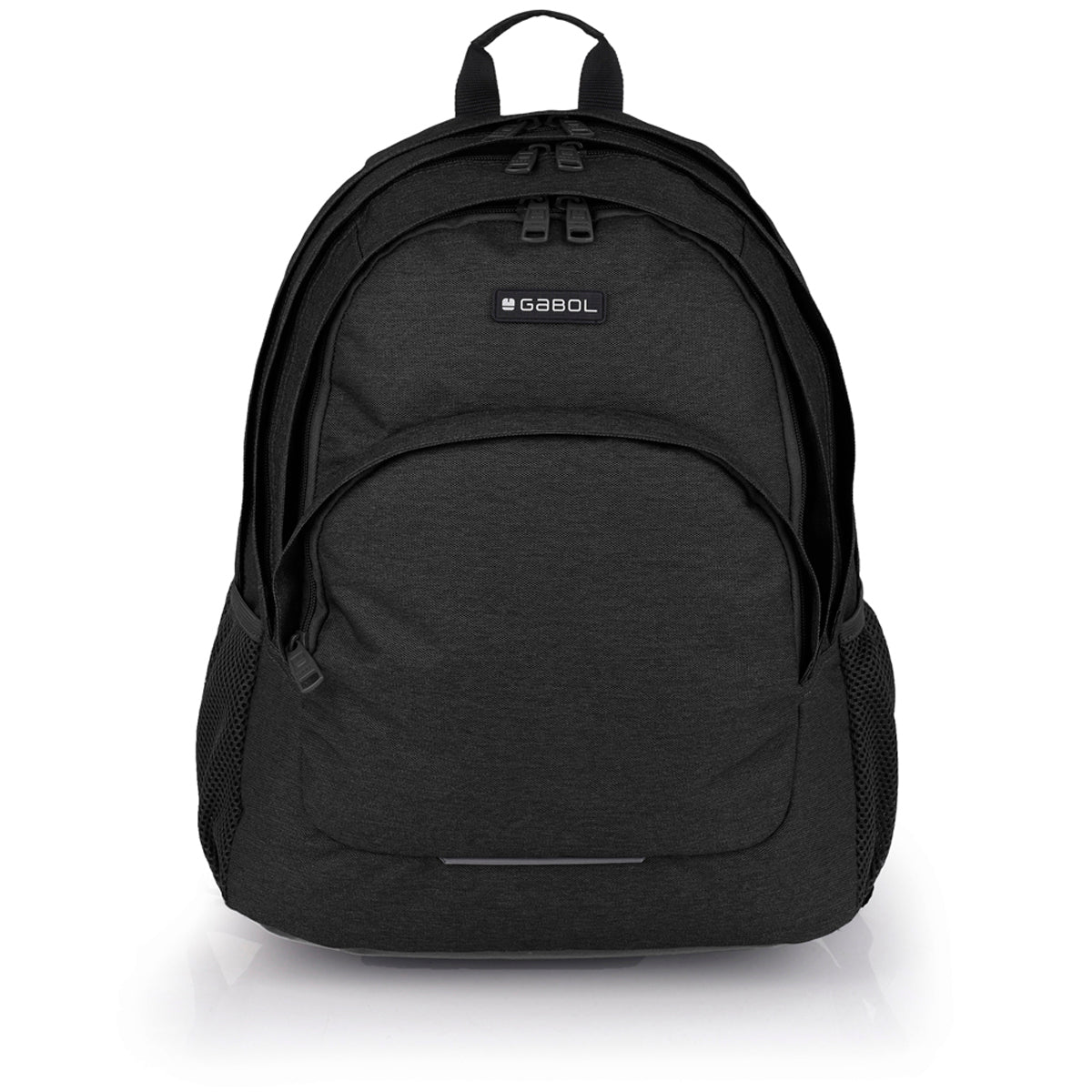 Mochila de tres compartimentos Gabol Wolf en color negro