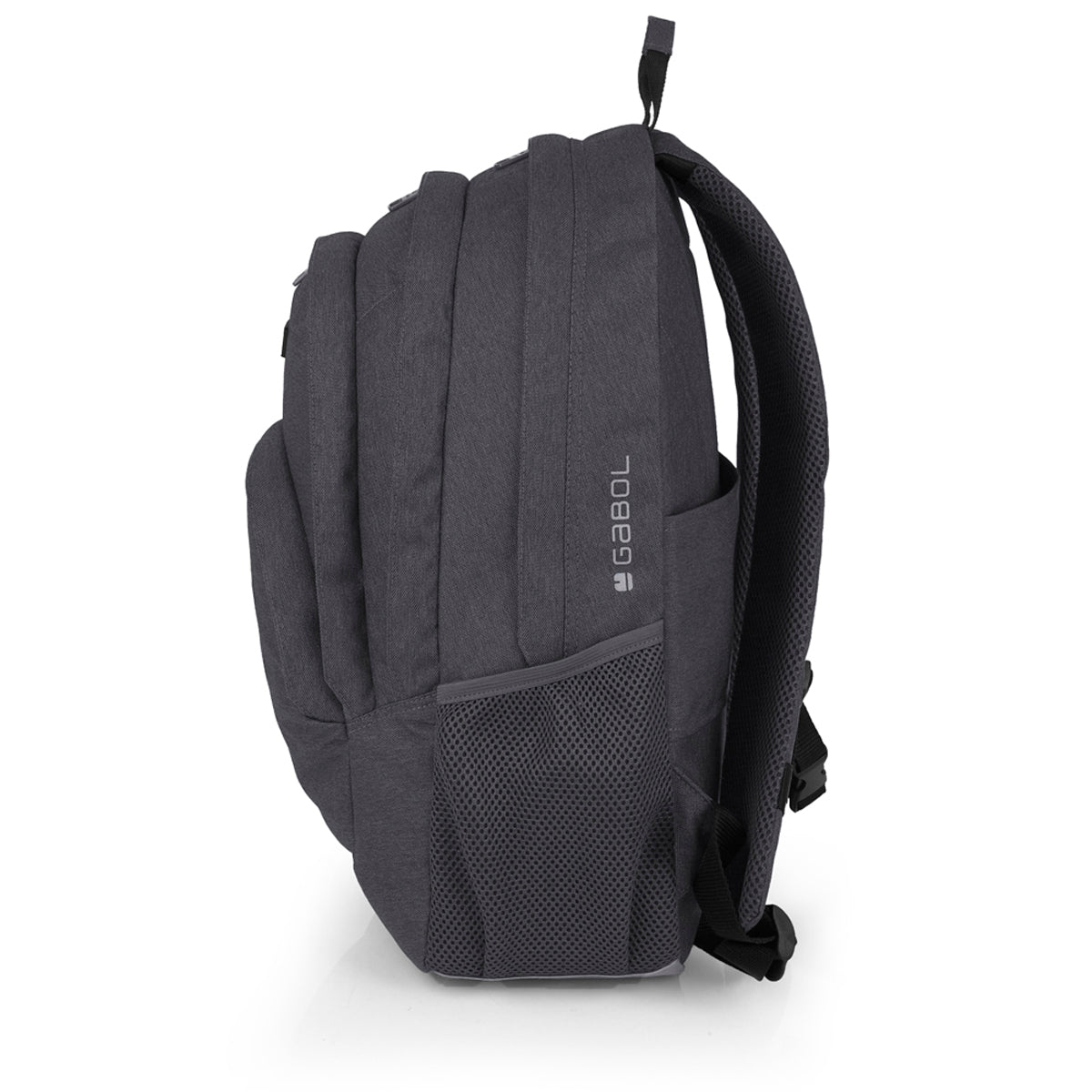 Mochila de tres compartimentos Gabol Wolf en color gris / antracita, imagen 2