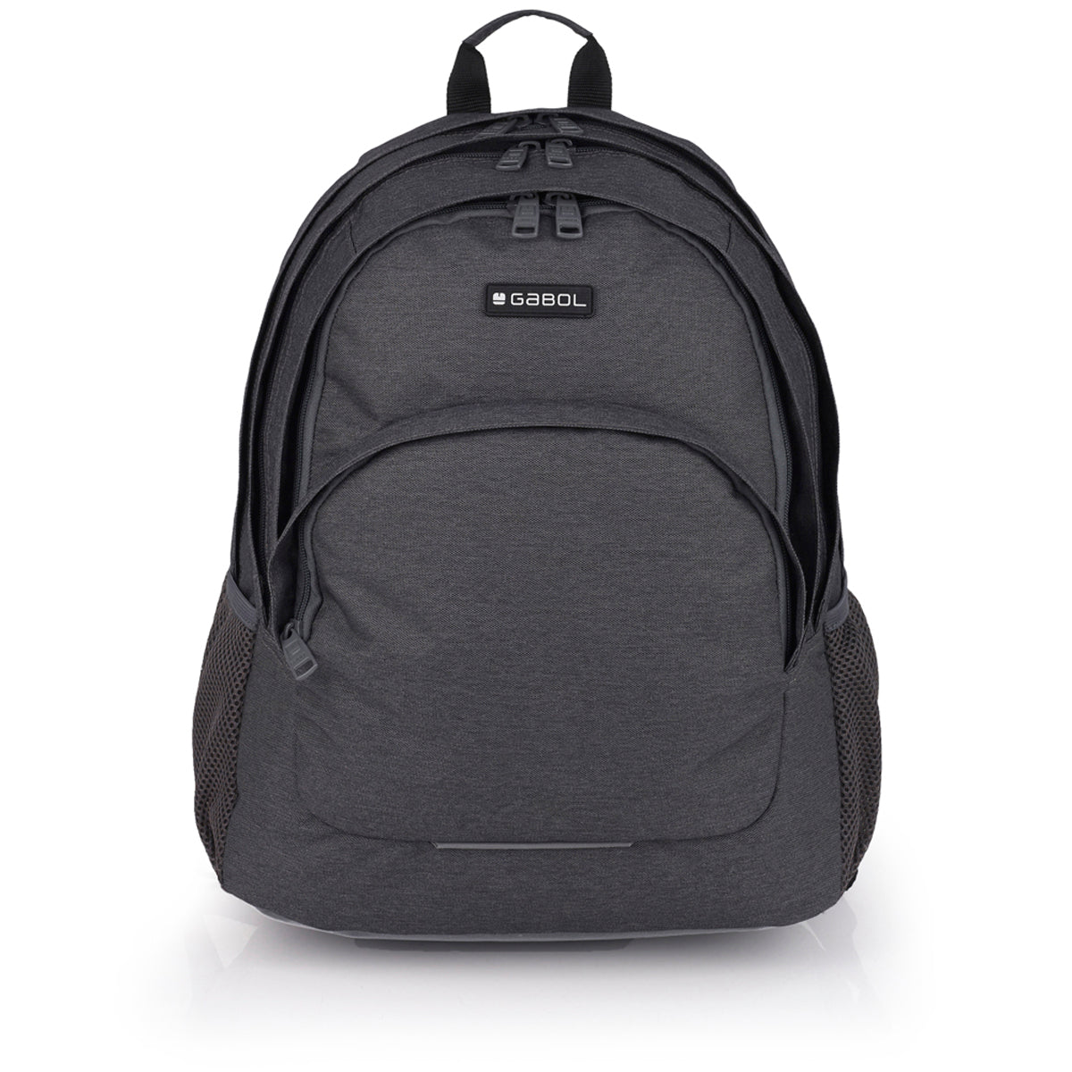 Mochila de tres compartimentos Gabol Wolf en color gris / antracita