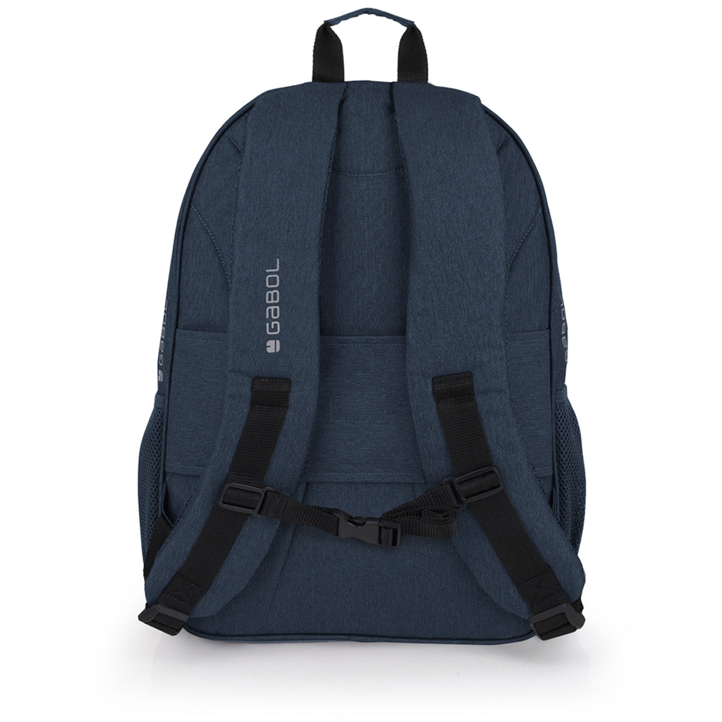 Mochila de tres compartimentos Gabol Wolf en color azul marino, imagen 3