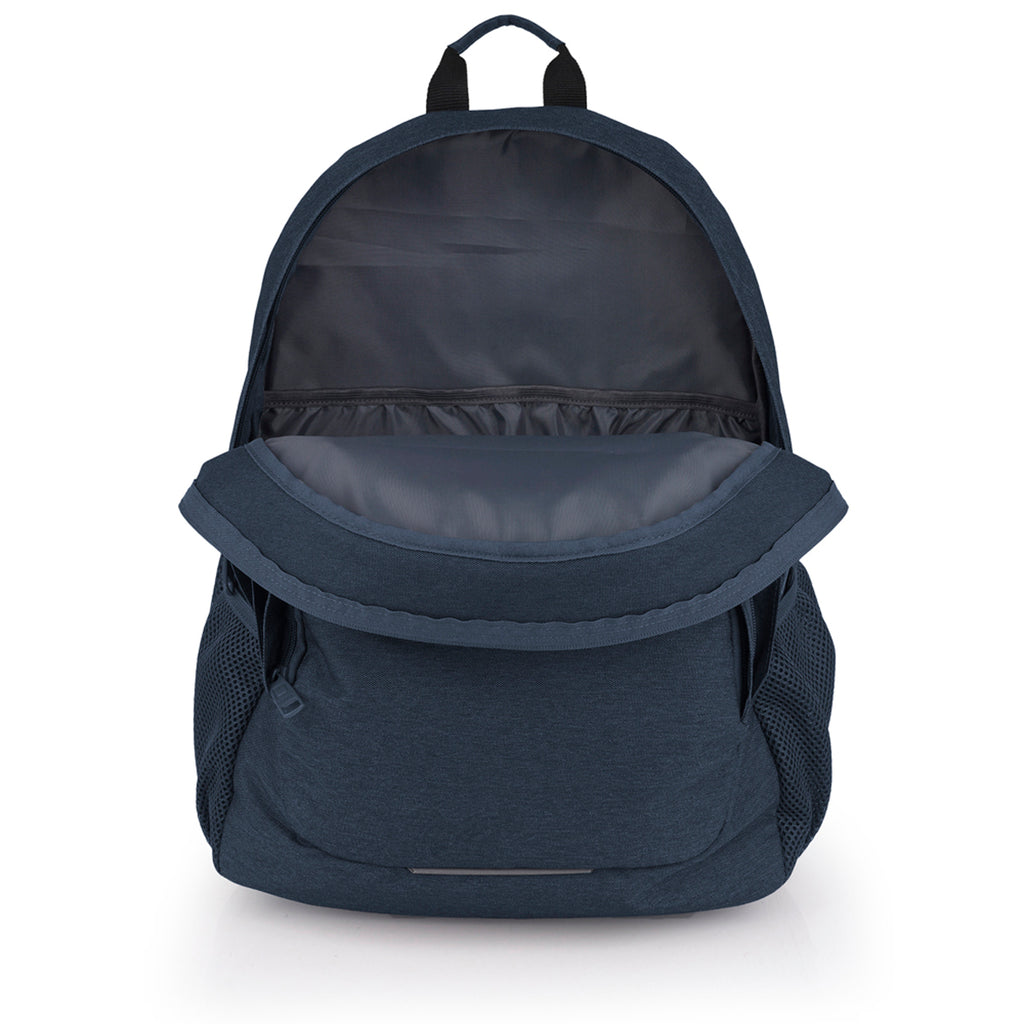 Mochila de tres compartimentos Gabol Wolf en color azul marino, imagen 4