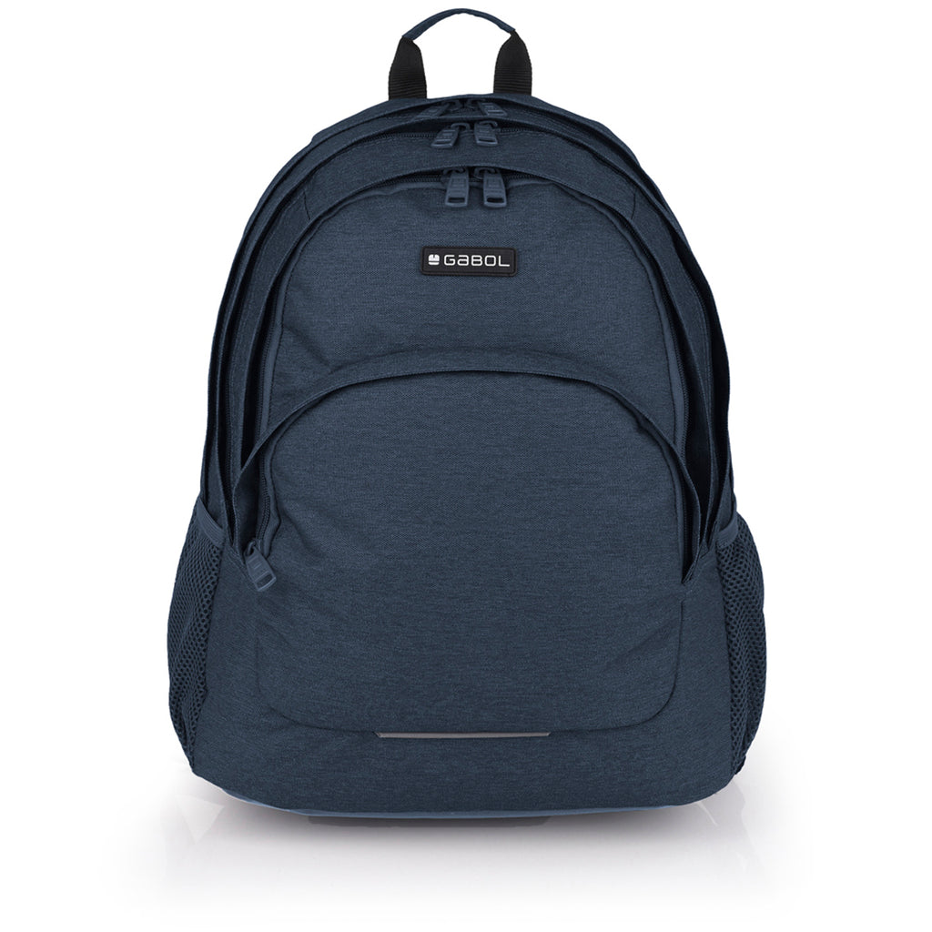 Mochila de tres compartimentos Gabol Wolf en color azul marino