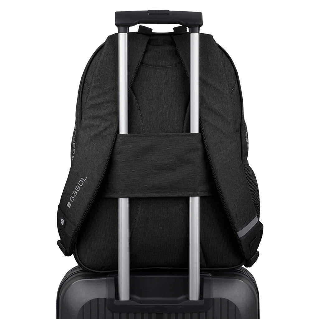 Mochila material reciclado 2 compartimentos Gabol Panther en color negro, imagen 5