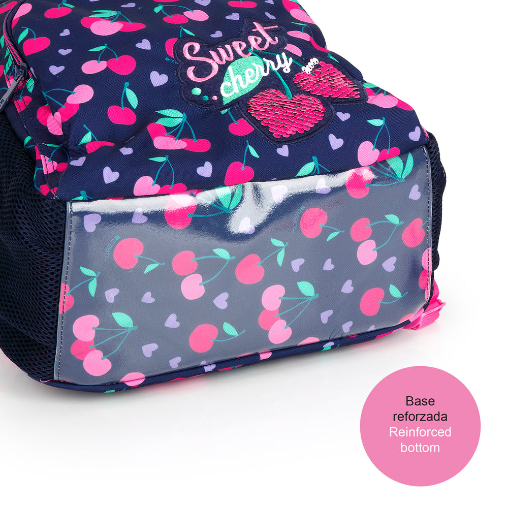 Mochila pequeña con acople a carro Gabol Sweet en color azul marino, imagen 5