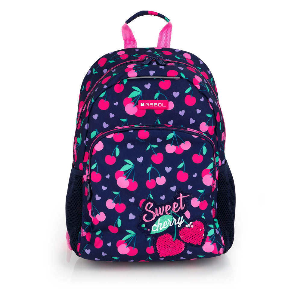 Mochila pequeña con acople a carro Gabol Sweet en color azul marino