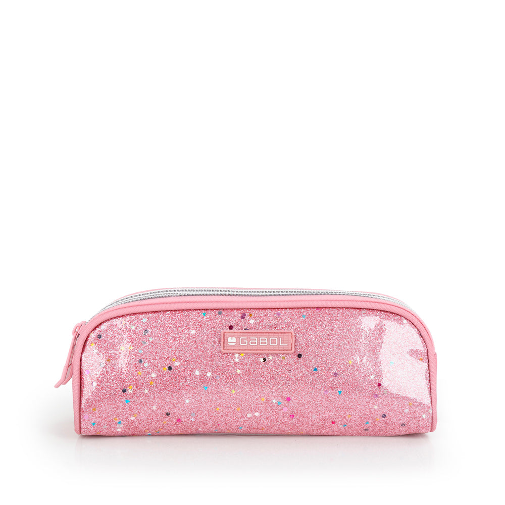 Estuche doble Gabol Glam en color rosa