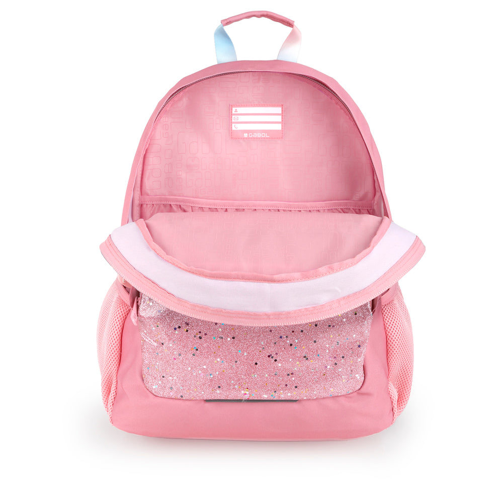 Mochila tres compartimentos Gabol Glam en color rosa, imagen 4
