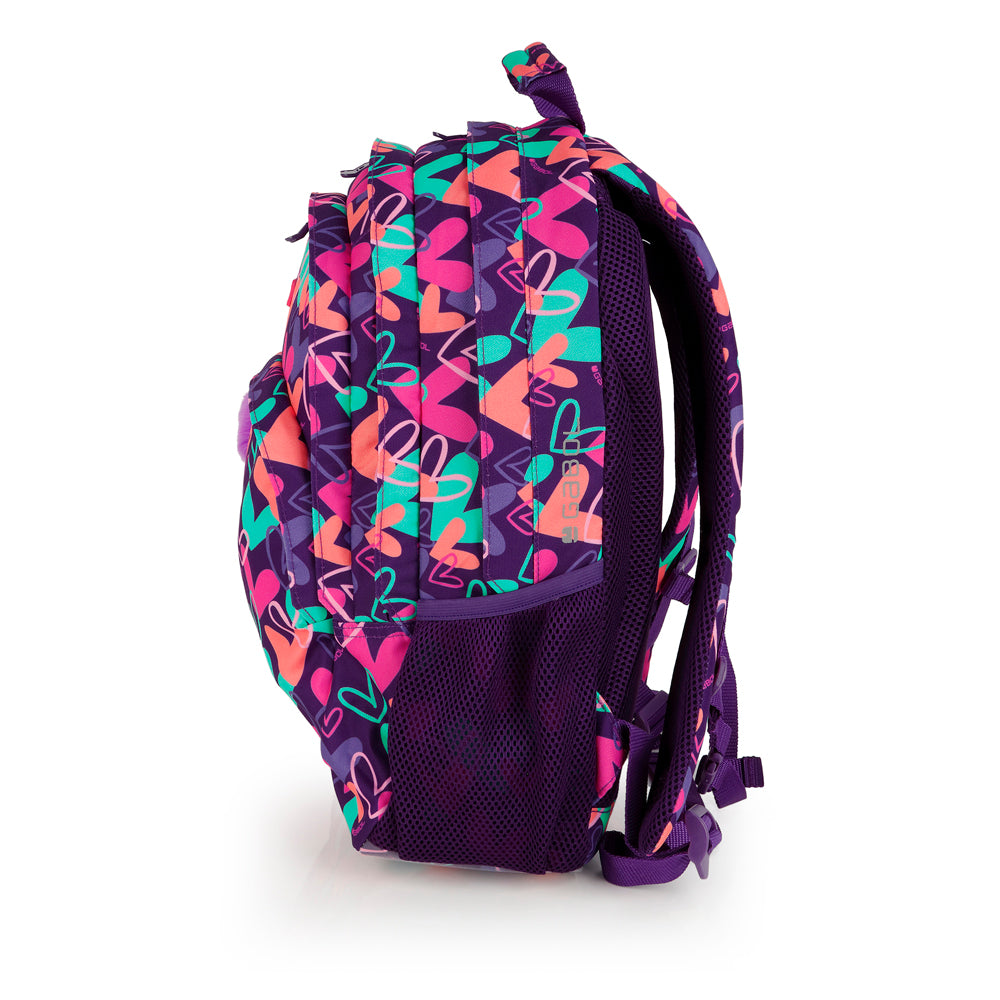 Mochila tres compartimentos Gabol Kokoro en color morado, imagen 2