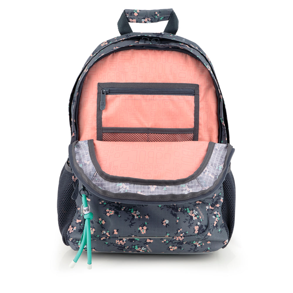 Mochila tres compartimentos Gabol Secret en color gris, imagen 4