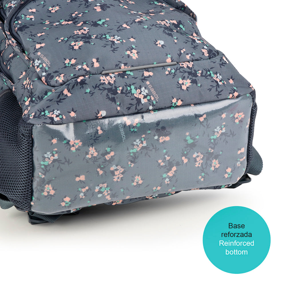 Mochila tres compartimentos Gabol Secret en color gris, imagen 5