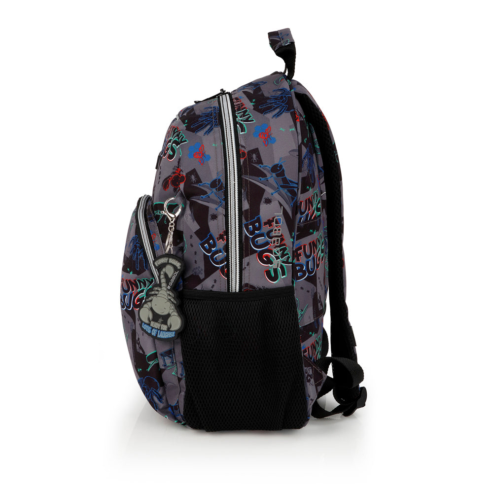 Mochila pequeña con acople a carro Gabol Bugs en color negro, imagen 2