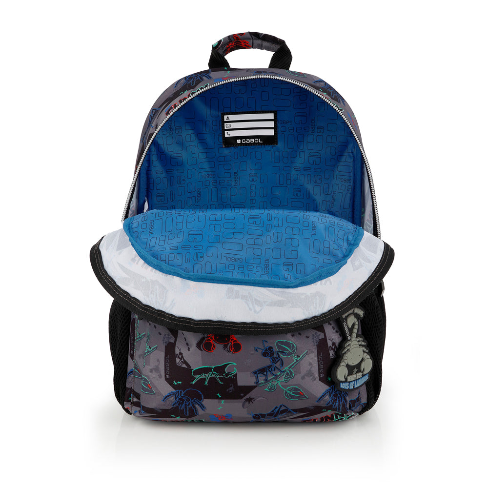 Mochila pequeña con acople a carro Gabol Bugs en color negro, imagen 4