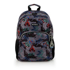 Mochila pequeña con acople a carro Gabol Bugs en color negro