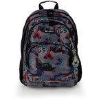 Mochila tres compartimentos Gabol Bugs en color negro