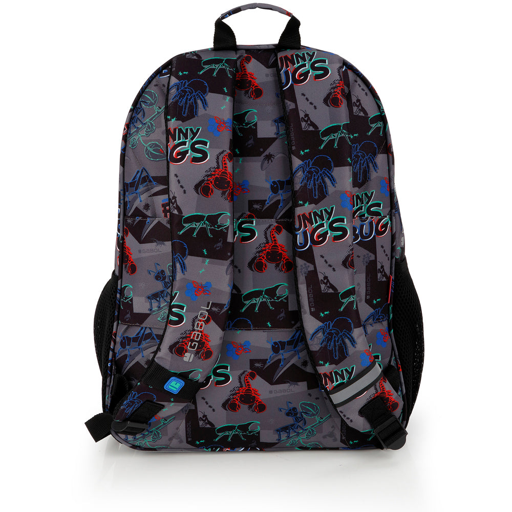 Mochila adaptable a carro Gabol Bugs en color negro, imagen 3