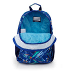 Mochila pequeña con acople a carro Gabol Crew en color azul, imagen 4