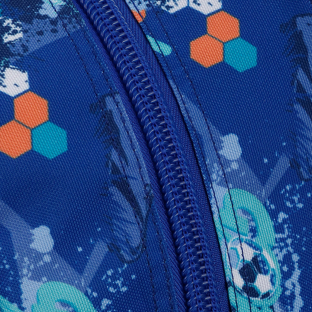 Mochila pequeña con acople a carro Gabol Crew en color azul, imagen 6