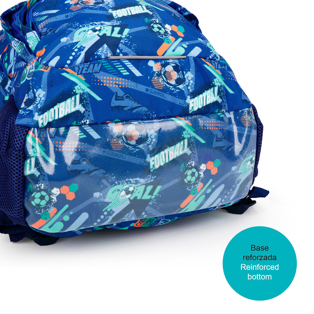 Mochila tres compartimentos Gabol Crew en color azul, imagen 6