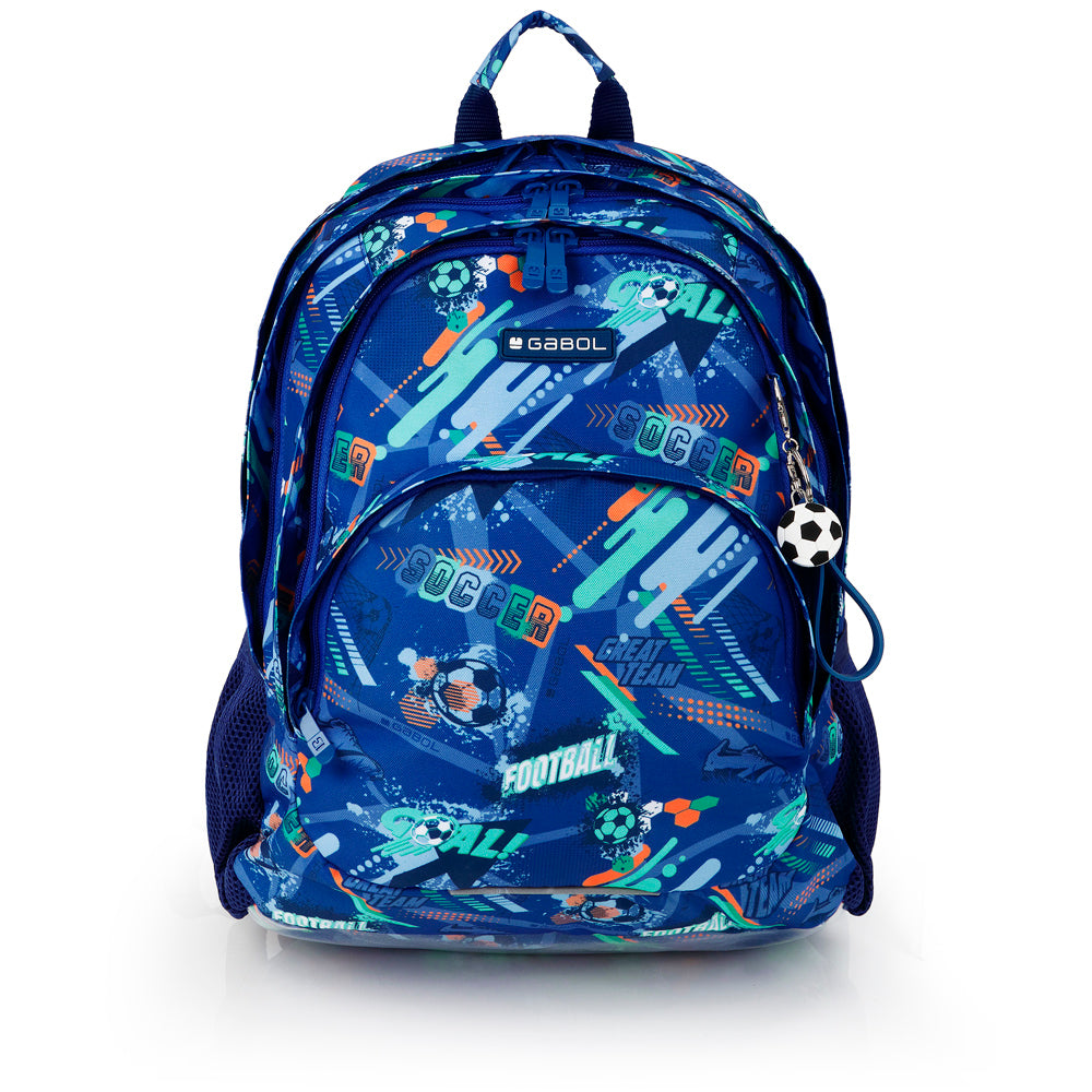 Mochila tres compartimentos Gabol Crew en color azul