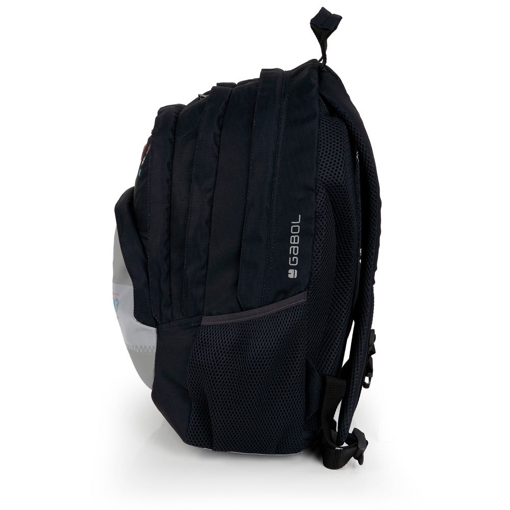 Mochila tres compartimentos Gabol Trick en color gris, imagen 2