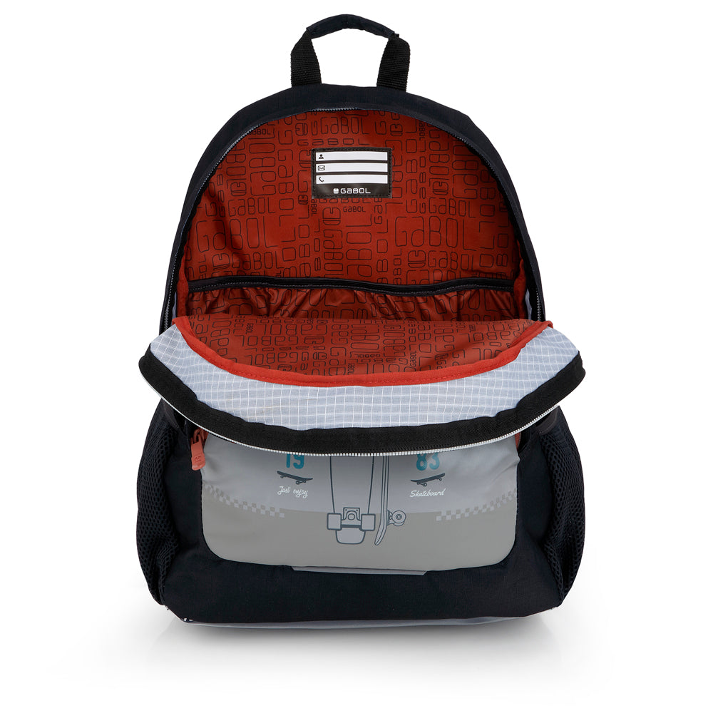 Mochila tres compartimentos Gabol Trick en color gris, imagen 4