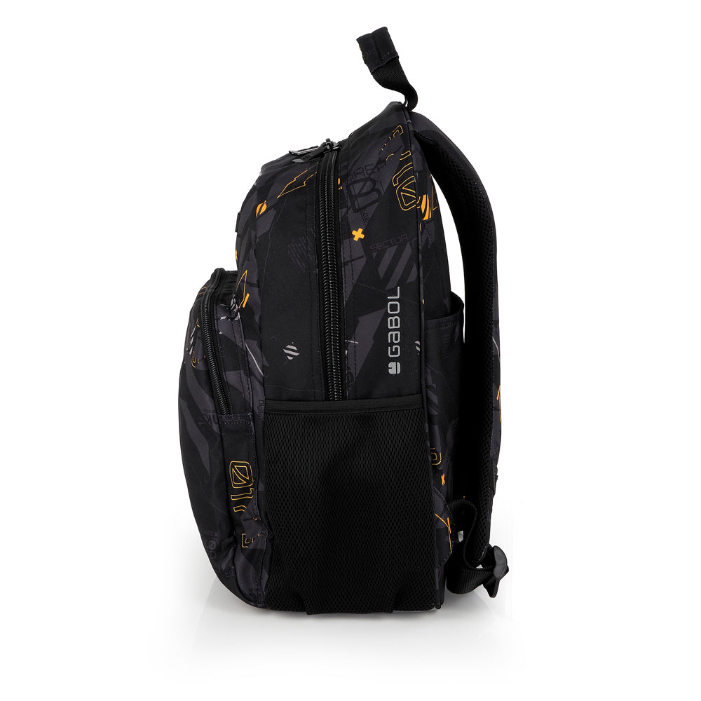Mochila pequeña con acople a carro Gabol Byte en color negro, imagen 2