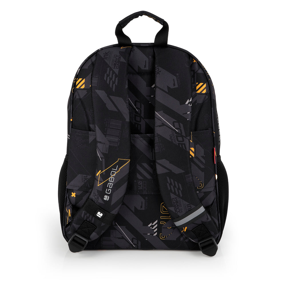 Mochila pequeña con acople a carro Gabol Byte en color negro, imagen 3
