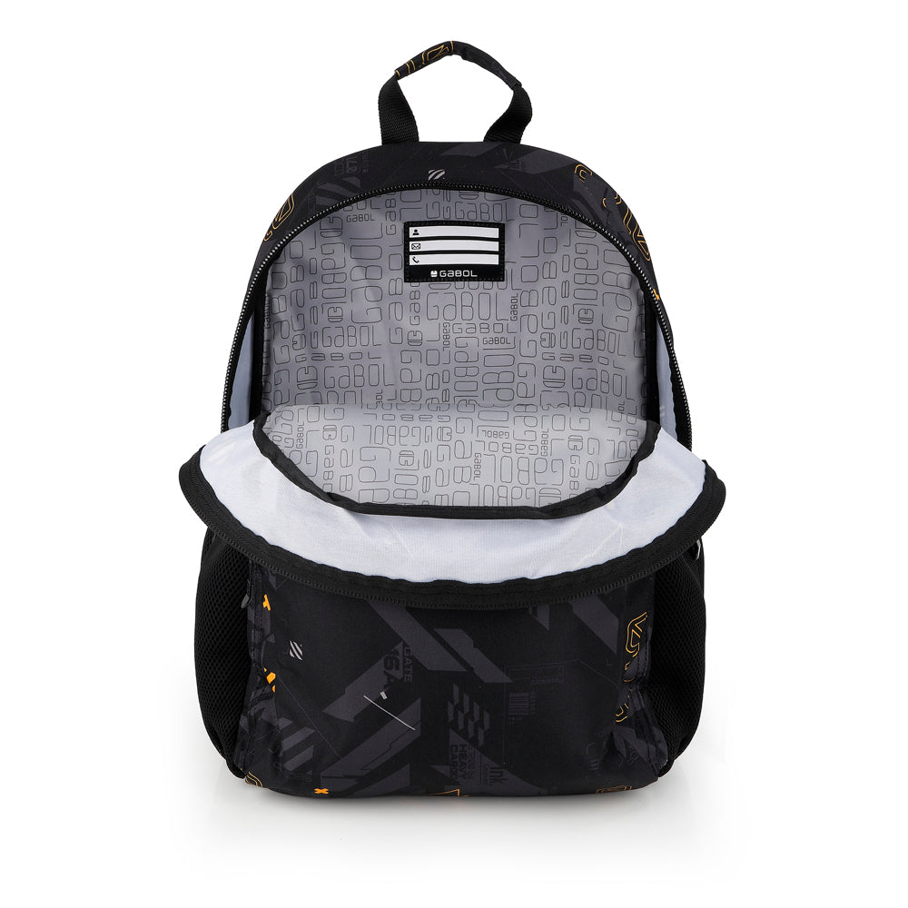 Mochila pequeña con acople a carro Gabol Byte en color negro, imagen 4