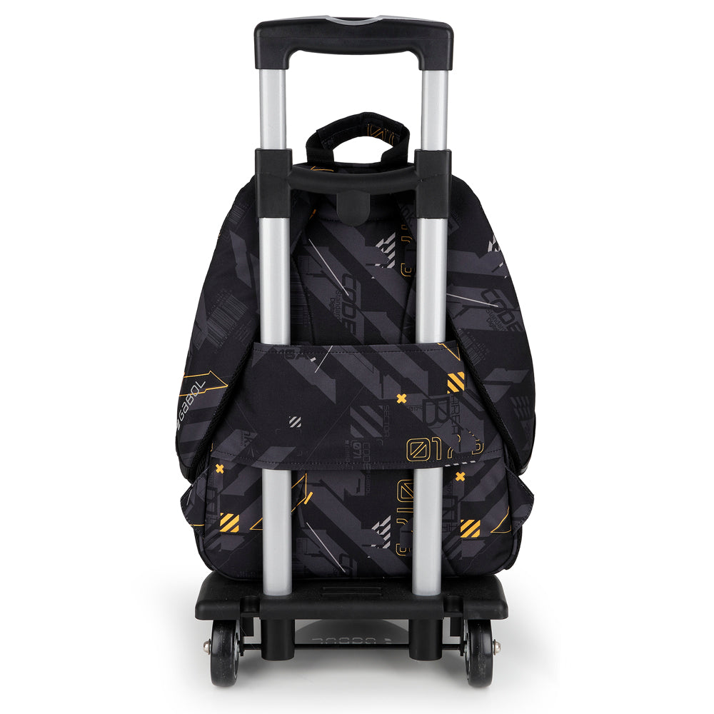 Mochila pequeña con acople a carro Gabol Byte en color negro, imagen 5