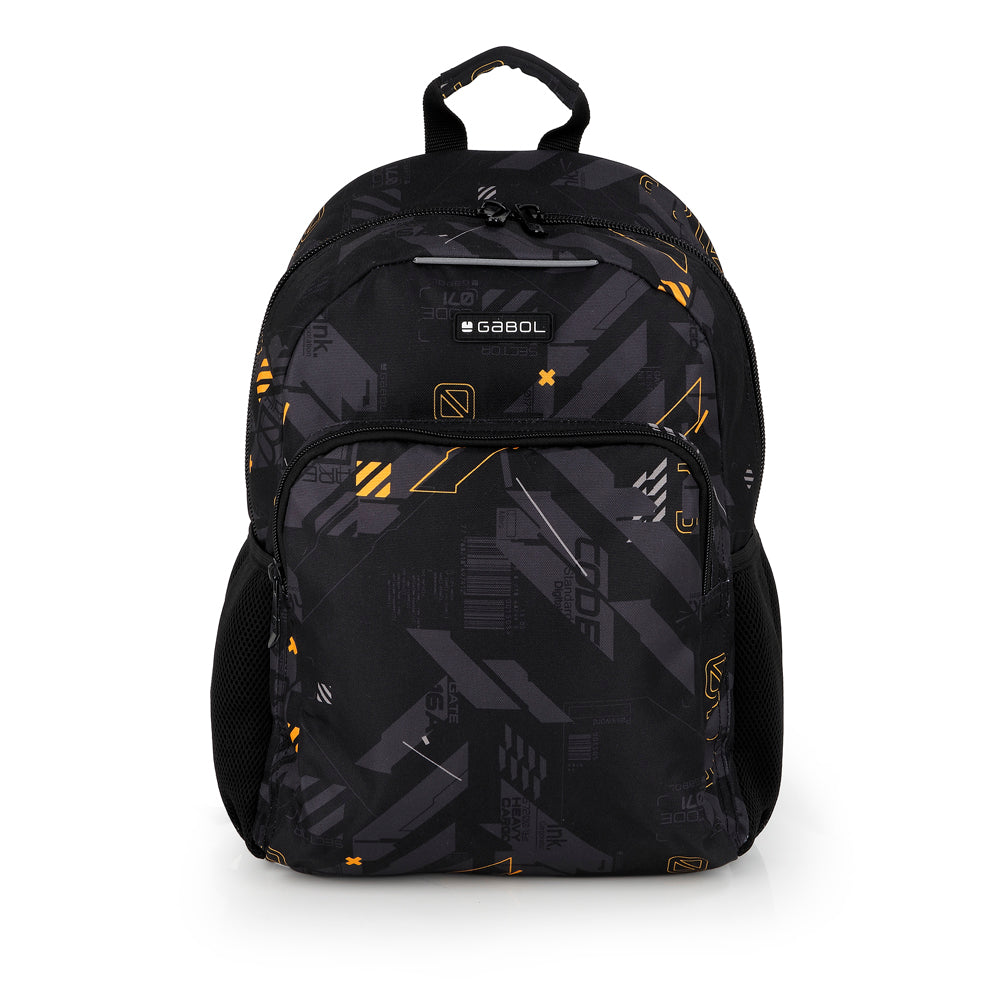 Mochila pequeña con acople a carro Gabol Byte en color negro