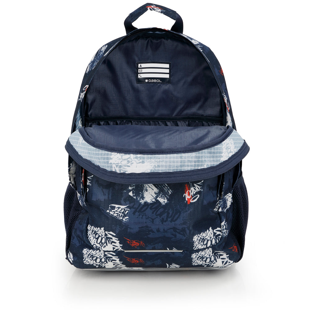 Mochila tres compartimentos Gabol Dash en color azul marino, imagen 4